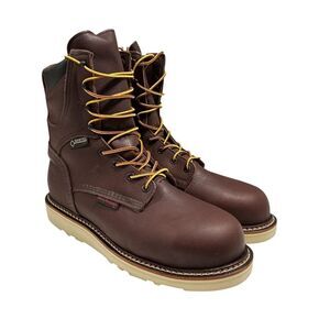Red Wing Mens Lace-up Steel Toe Work Boots 9D Brown Slip Oil Puncture Resistant